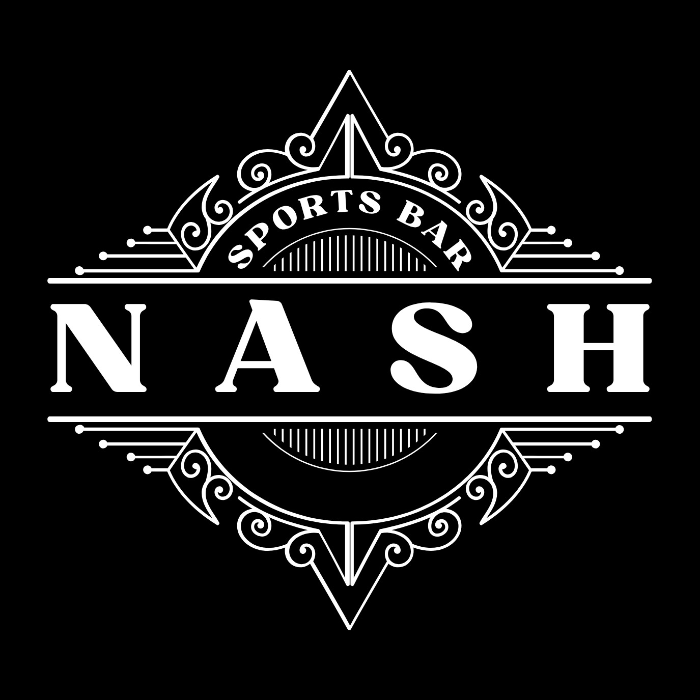 nash logo registro de maca fondo negro letra blanca